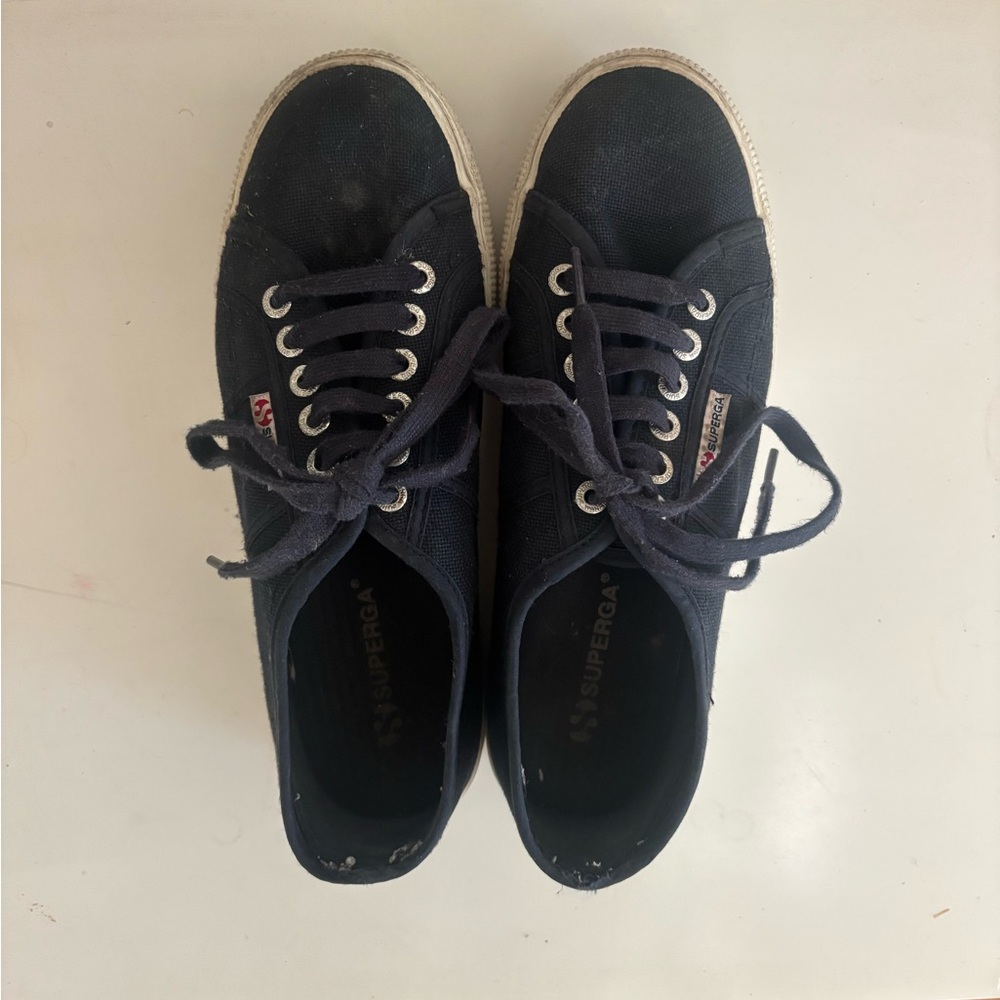 Superga Women's Navy Canvas Sneakers